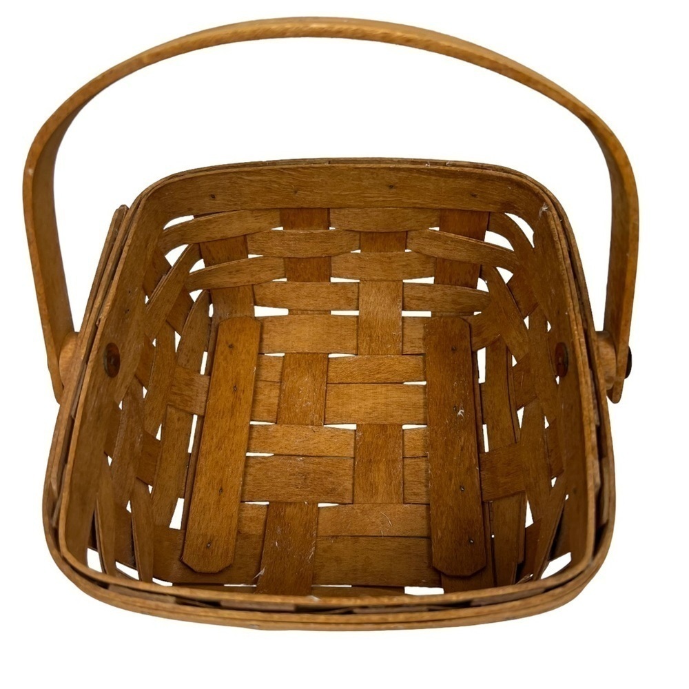 Longenberger Basket Small 6.5” x 6.5” handwoven 1994 Dresden, OHIO USA - Picture 2 of 8